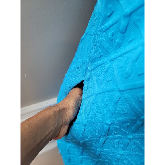 Crown and Ivy Sheath Dress Women Size Large Blue Textured Sleeveless Casual Chic - Picture 9 of 12